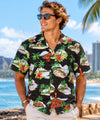 Big Island Volcano Cotton Men's Shirt Charcoal