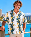 Birds of Paradise Panel Aloha Shirt White