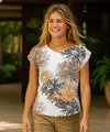 Women's Rayon Sweetheart Neckline Blouse White