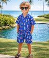 Little boy's Cabana Set Aloha Shirt and Shorts Navy Boy's Cabana Set