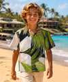 Island Day Boy's Rayon Hawaiian Shirt Black