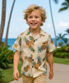 Maui Pineapples Boys Aloha Shirt Cream