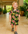 Pineapple Toddler 2 Piece Cabana Set Black