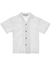 Kihei Boys White Cotton Hawaiian Shirt