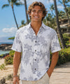 Aloha Button Up Dress Hawaiian Ukuleles Shirt White