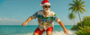 Christmas Aloha Shirts | Santa Surfing | Hawaiian Aloha Shirts