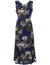 Wainapanapa Orchids Long Hawaiian Dress
