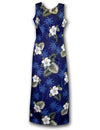 Iliwai Hibiscus Long Maxi Hawaiian Dress