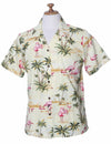 Flamingo Ohana Women Camp Aloha Shirt