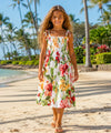 Kimo Smock Tube Top Girls Hawaiian Dress White