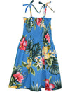 Plumeria Girls Smock Rayon Hawaiian Dress