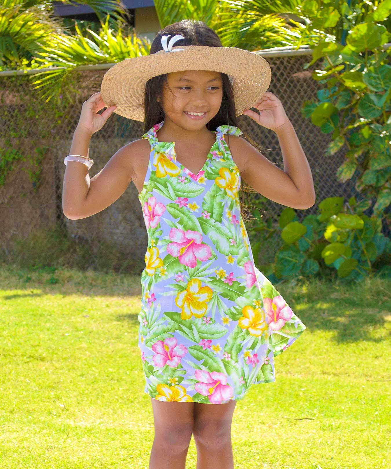Girls V-Neck Flared Rayon Tank Dress