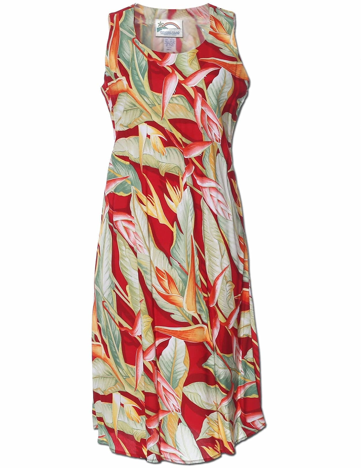 Halulu Sleeveless A-Line Aloha Hawaiian Dress