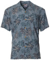 Open Collar Palm Short Sleeves Rayon Shirt