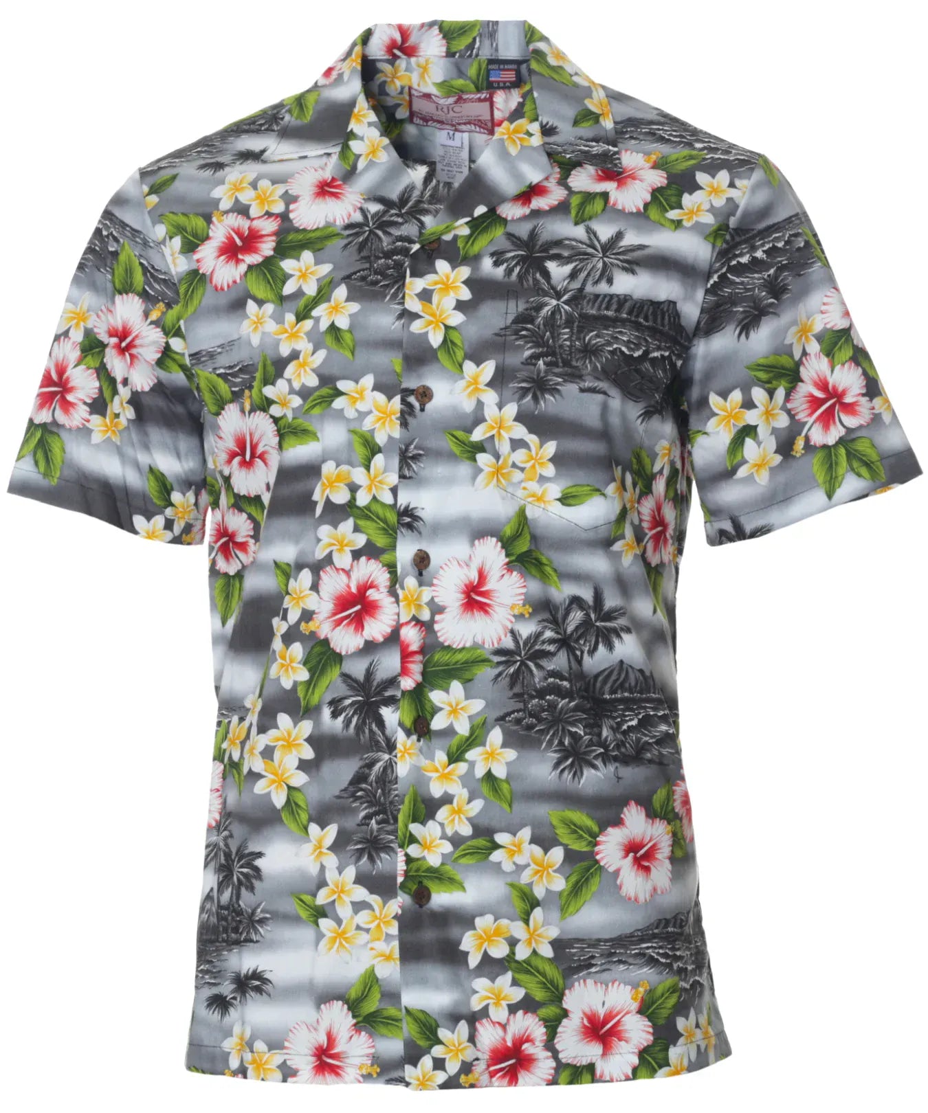 Floral Tropical Short Sleeves Men's Aloha Shirt