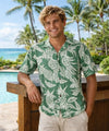 Lanai Pineapple Rayon Aloha Shirt Sage Men's Rayon Shirts