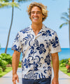 Resort Tropical Men's Aloha Shirt Navy