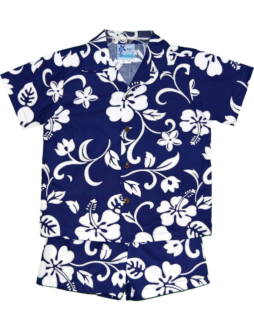 Short Sleeves Lanai Hibiscus Men's Rayon Aloha Shirt