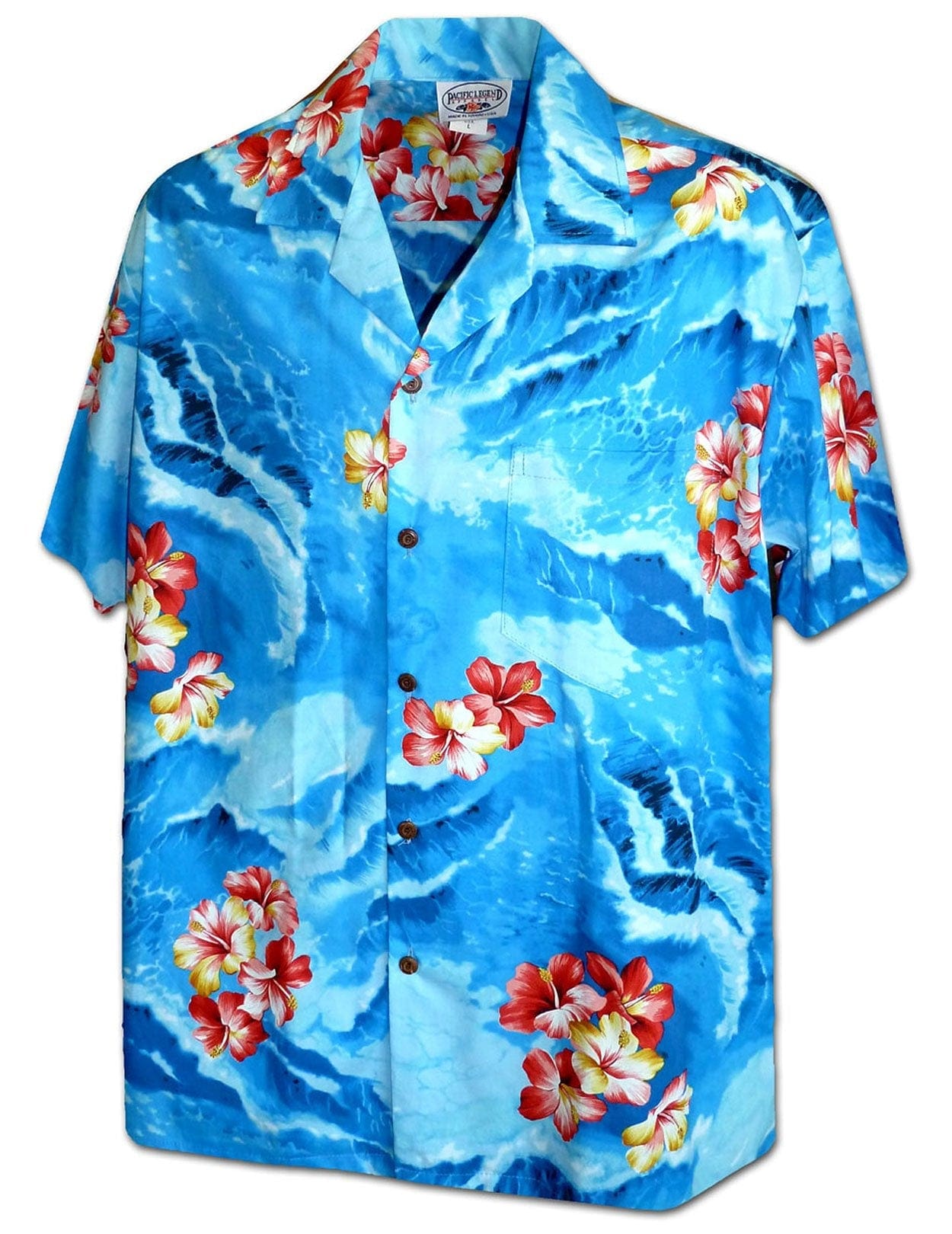 Hibiscus Men's Cotton Aloha Shirt