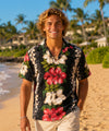 Men's Hanalei Rayon Panel Island Shirt Black