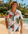 Hibiscus Relaxed Fit Hawaiian Shirt White