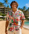 Ho Ho Ho Merry Christmas Aloha Shirt White