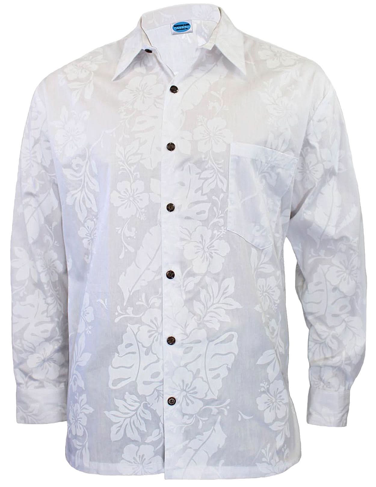 Honolulu Long Sleeve Hawaiian Wedding Shirt