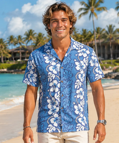 Honolulu Open Collar Men's Aloha Shirt
