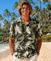 Iao Relax Fit Men's Aloha Shirt Charcoal