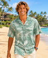 Iao Relax Fit Men's Aloha Shirt Green