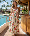 Iliwai Orchid Long Tube Top Hawaiian Dress