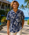 Men's Island Pineapples Hawaiian Shirt Navy