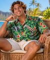 Jungle Green Cotton Aloha Shirt