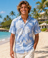 Kaanapali Reverse Fabric Men's Aloha Shirt Light Blue