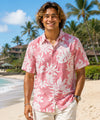 Kaanapali Reverse Fabric Men's Aloha Shirt Red