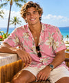 Coral Kaeo Orchids Coral Rayon Aloha Shirt