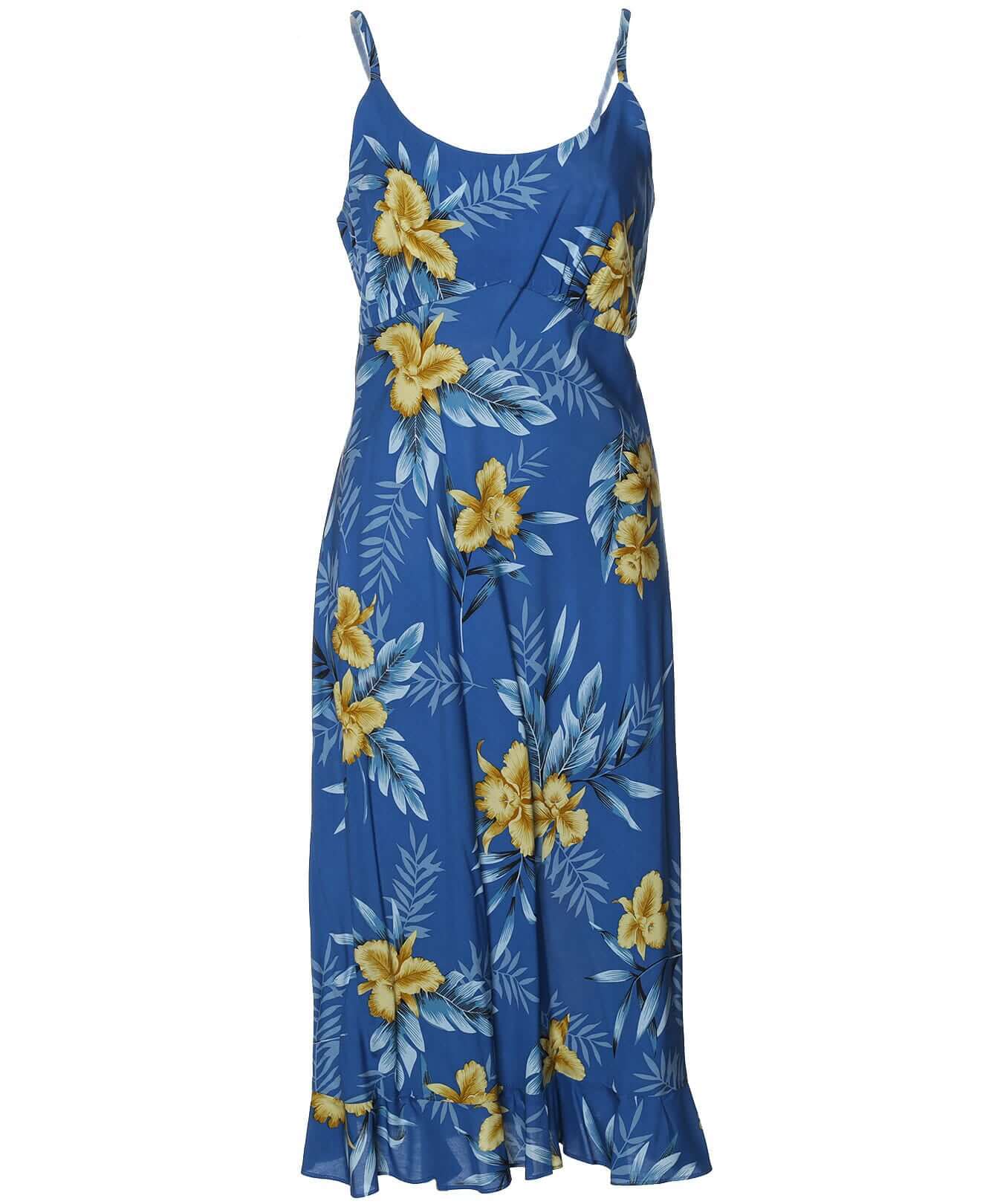 Keilani Spaghetti Straps Blue Dress
