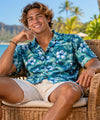 Kings Falls Cotton Poplin Men's Aloha Shirt Jade