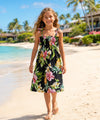 Lanai Pineapple Girls Smock Hawaiian Dress Black