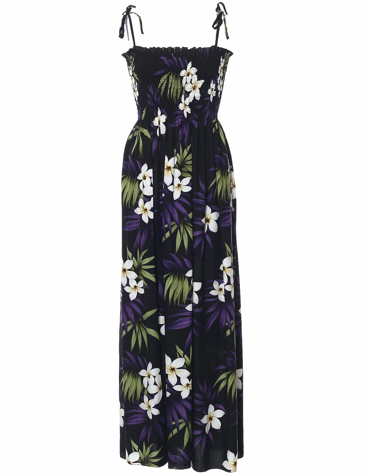 Long Maxi Smock Tube Top Hawaiian Dress