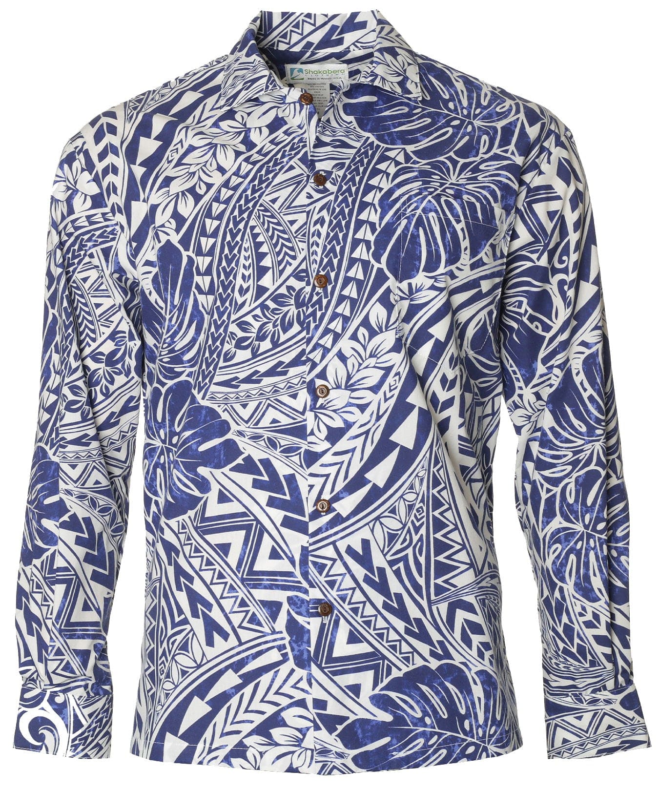 Tribal Long Sleeves Hawaiian Shirt | Aloha Shirts Club