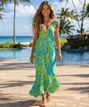 Long Ruffled Tea Length Style Muumuu Dress