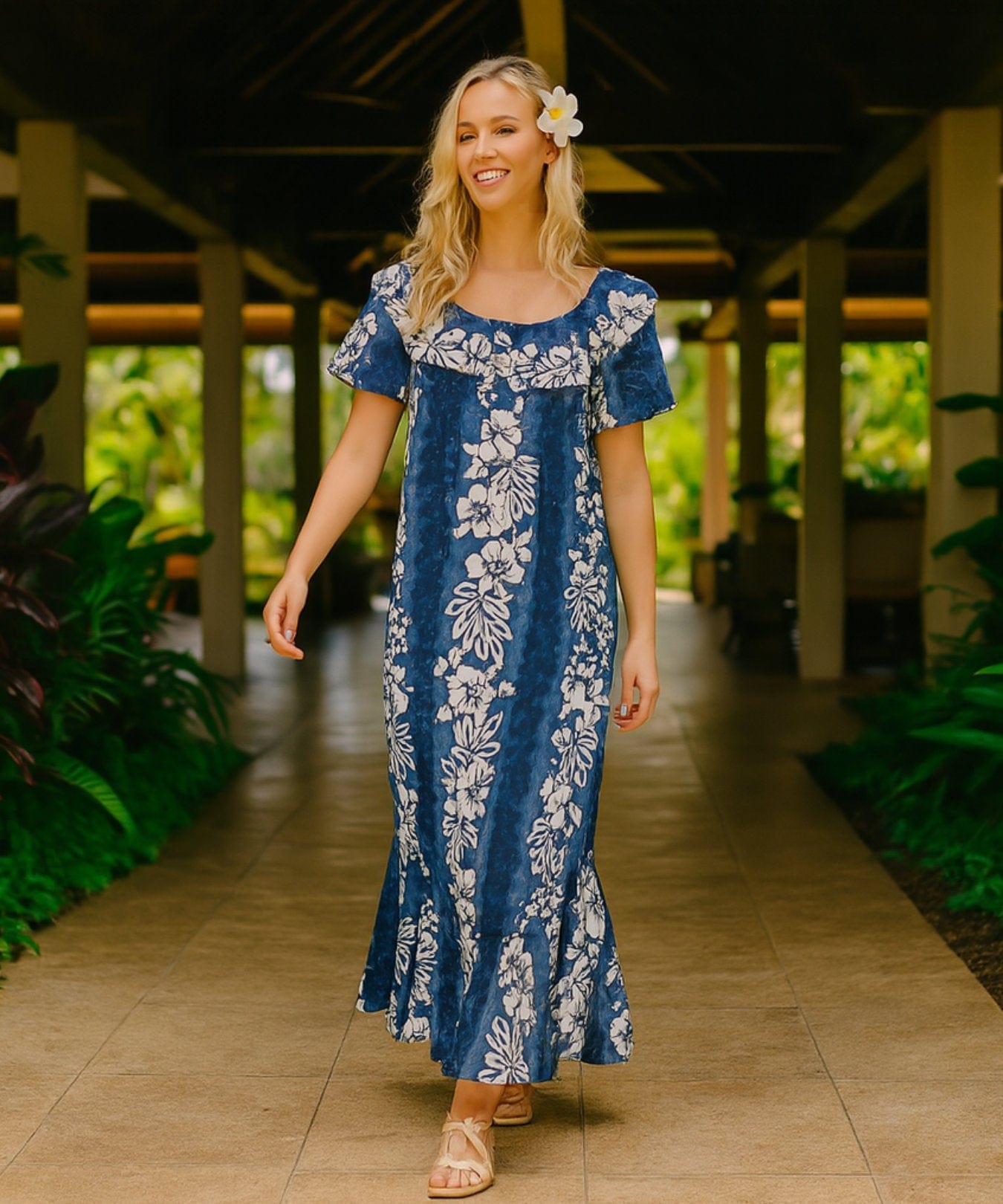 Full Length Muumuu Dress Relaxed Fit Luna