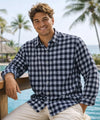 Long Sleeve Button Up Navy Palaka Shirt Navy Men's Long Sleeves Shirt