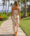 Iliwai Orchid Long Tube Top Hawaiian Dress