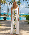 Lanikai Long Maxi Cocktail Hawaiian Dress White Long Maxi Dress