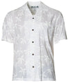 White Palms Hawaiian Wedding Men Aloha Shirt Men's Wedding Shirt