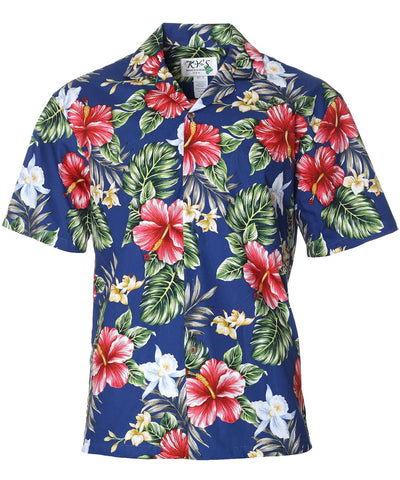 Men Hawaiian Cotton Hibiscus Shirt | Aloha Shirts Club