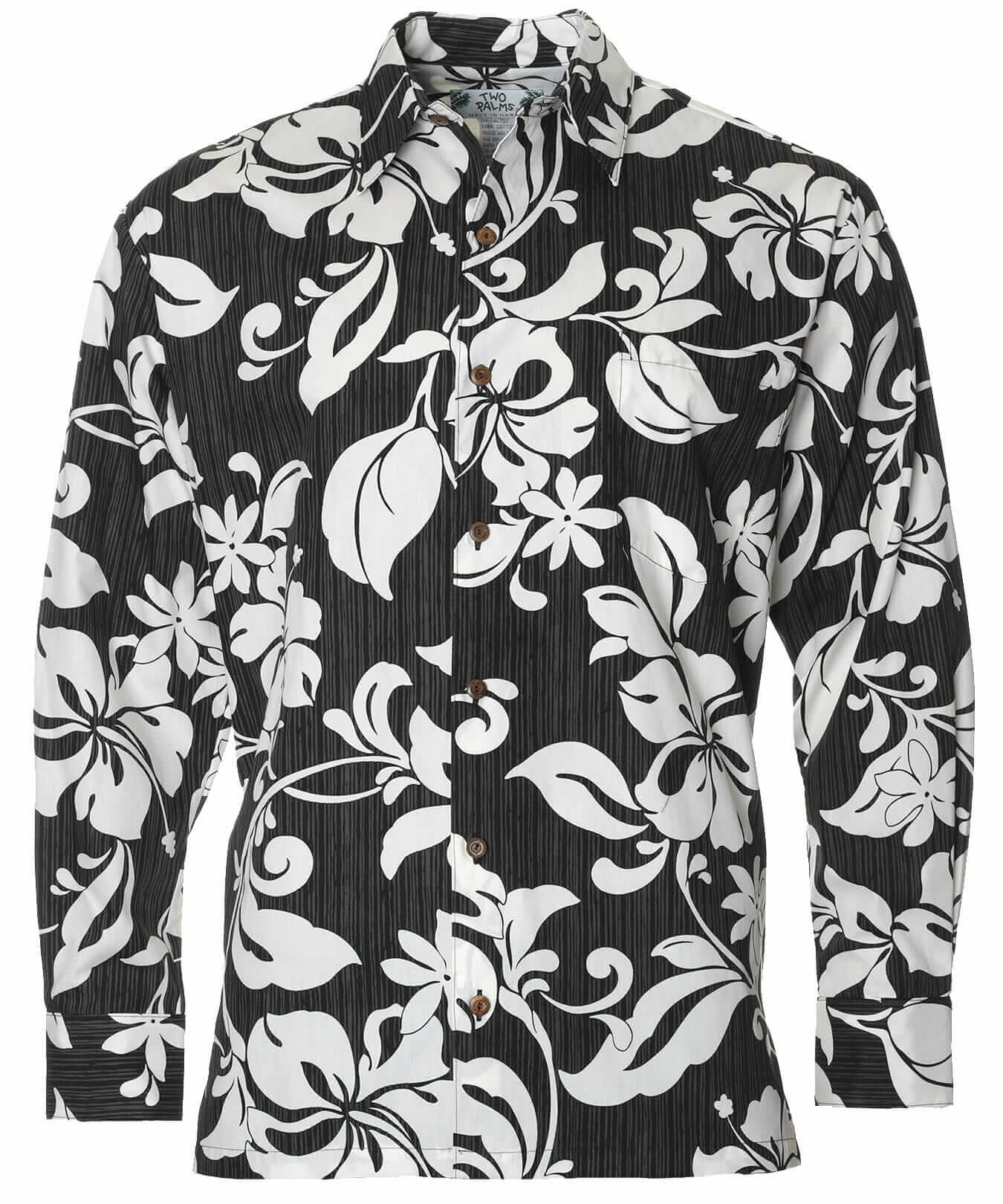 Men Long Sleeves Hawaiian Maui Aloha Shirt