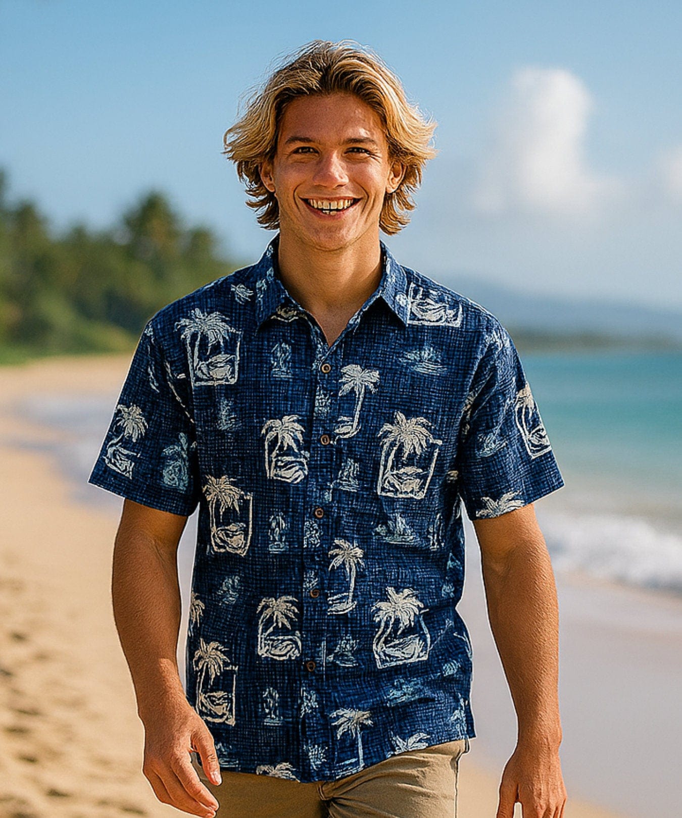 boutique dress shirts men palm beach Kahala Aloha Dress Shirt Hawaiian Button-Up